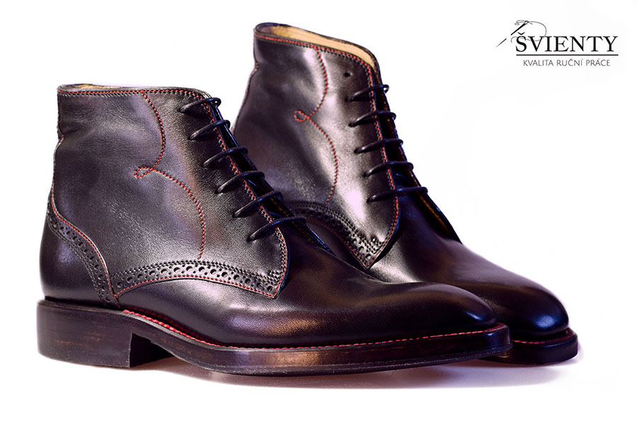 Ručně šité boty do rámu - Kotníkové derby