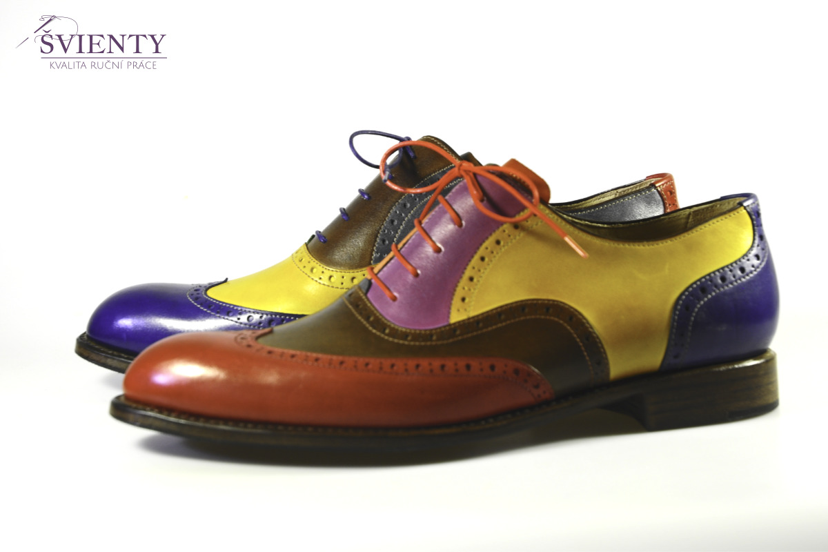Rámové boty na zakázku Oxford Semi-Brogue barevné