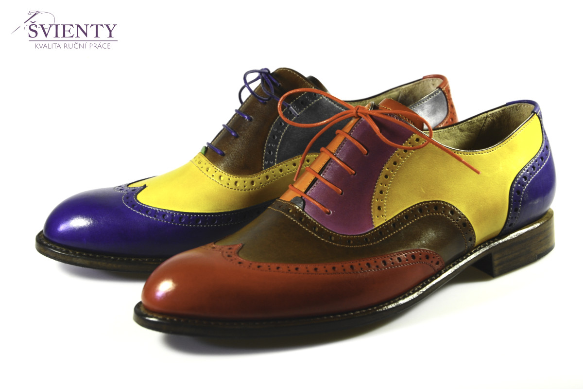 Rámové boty na zakázku Oxford Semi-Brogue barevné