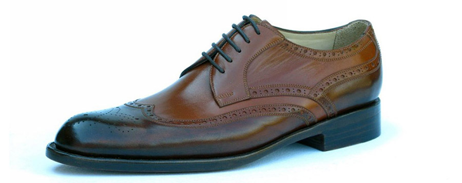 Ručně šité boty do rámu - Derby full-brogue