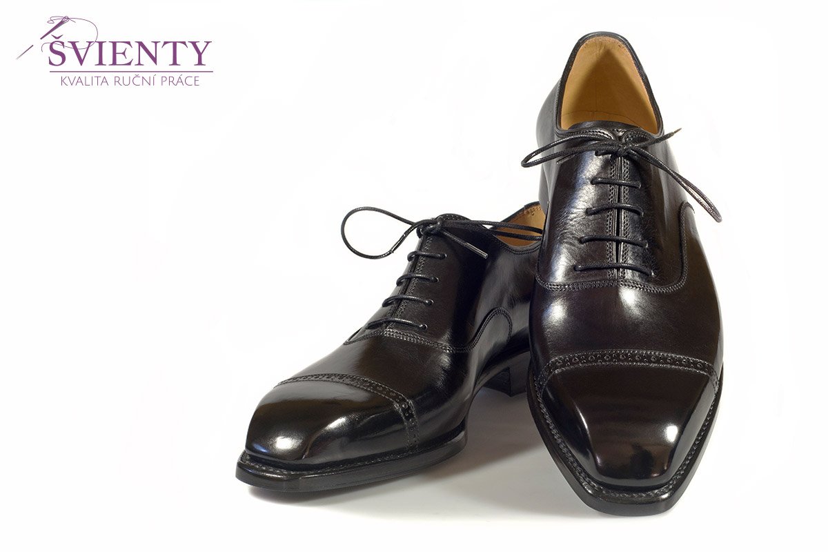 Ručně šité boty do rámu - Oxford s půlenou brogue čpičkou