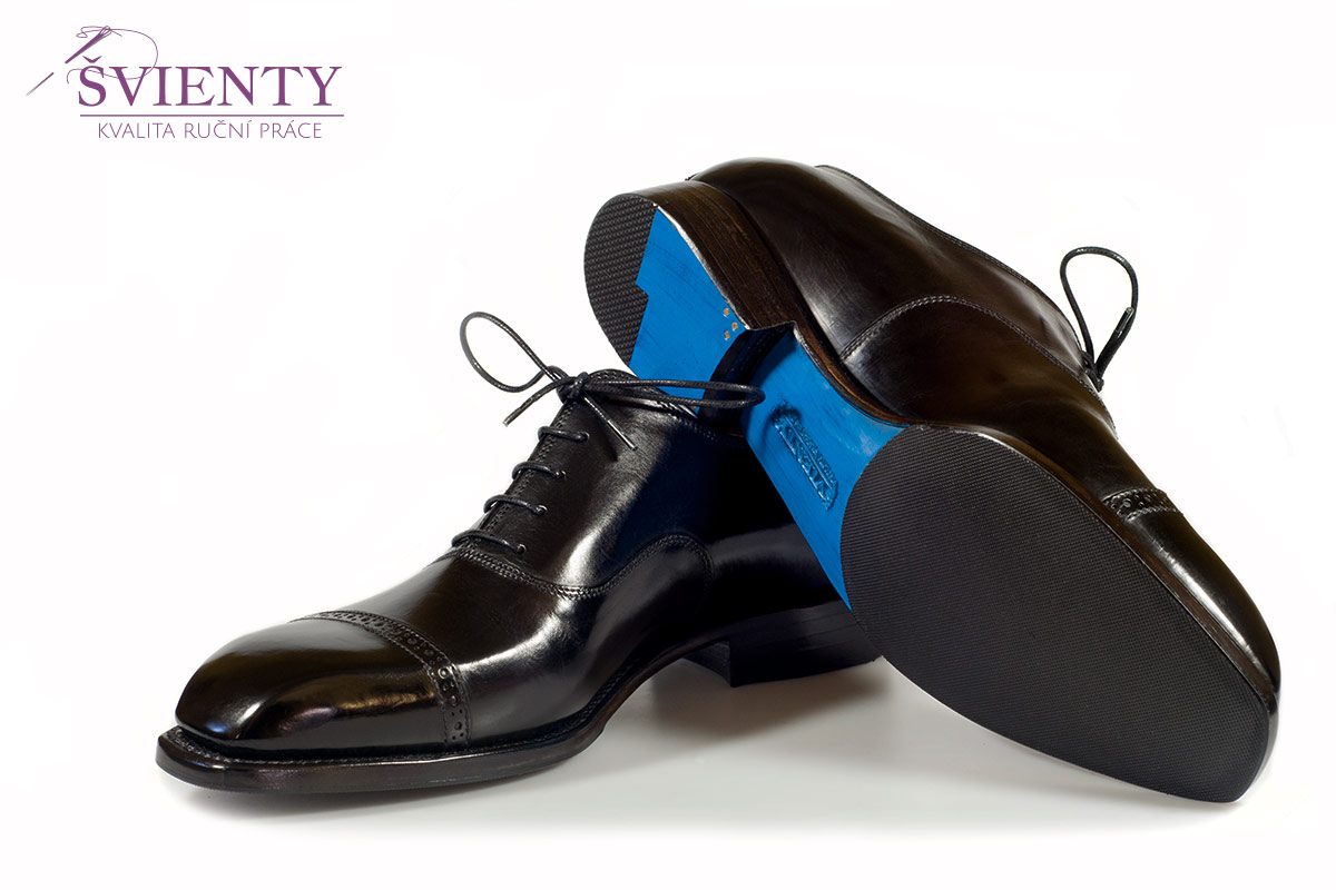 Ručně šité boty do rámu - Oxford s půlenou brogue čpičkou