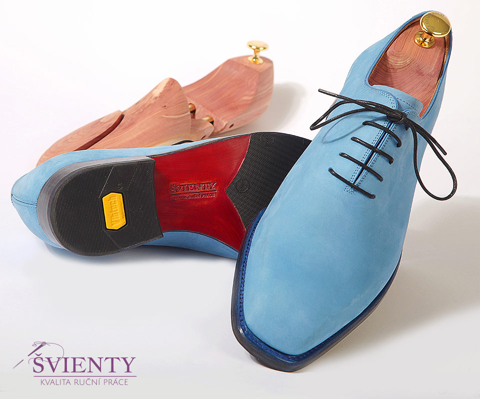 Ručně šité boty do rámu - Oxford Wholecut, cedrový napínák