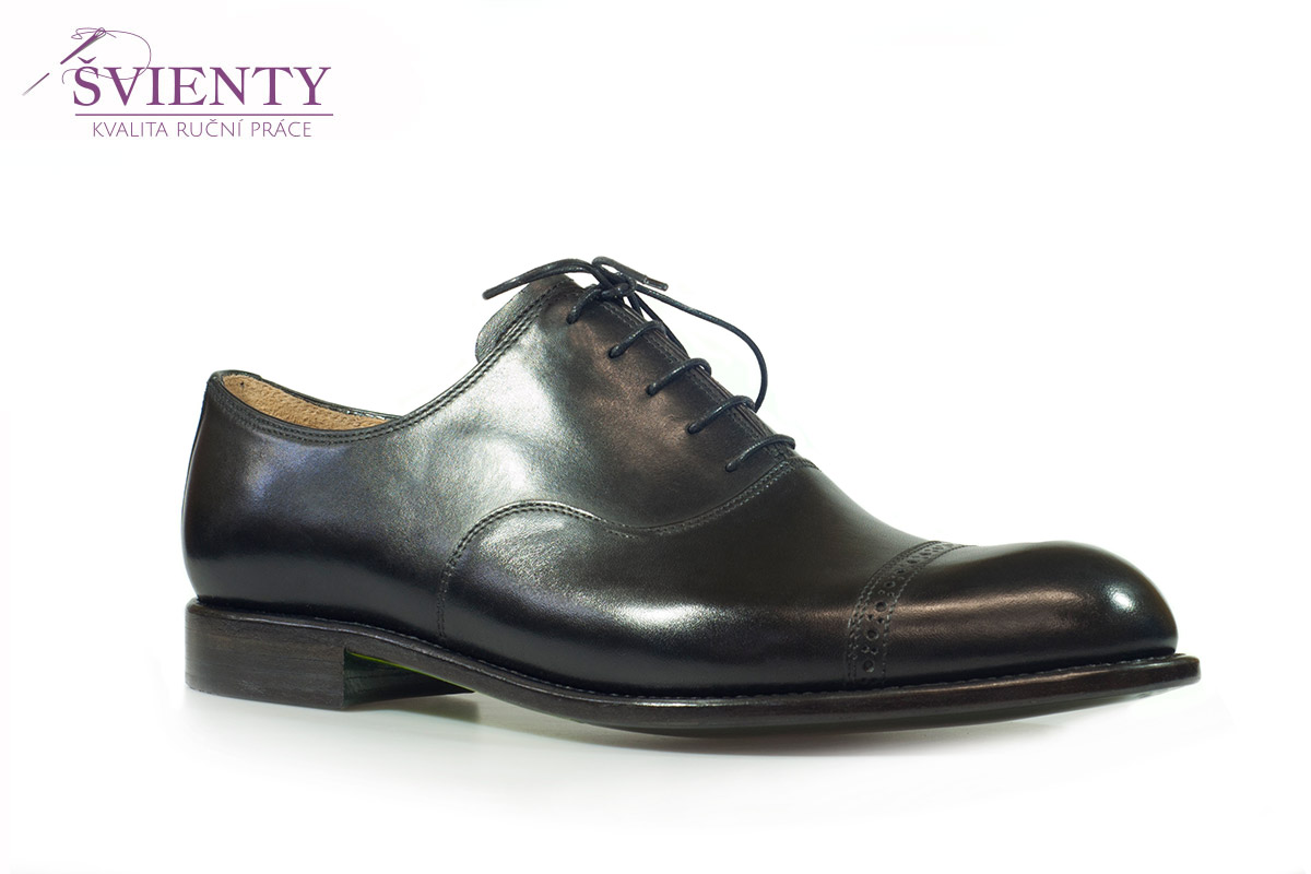 Ručně šité boty do rámu - Oxford s půlenou brogue špičkou