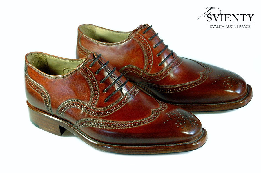 Ručně šité boty do rámu - Oxford full-brogue