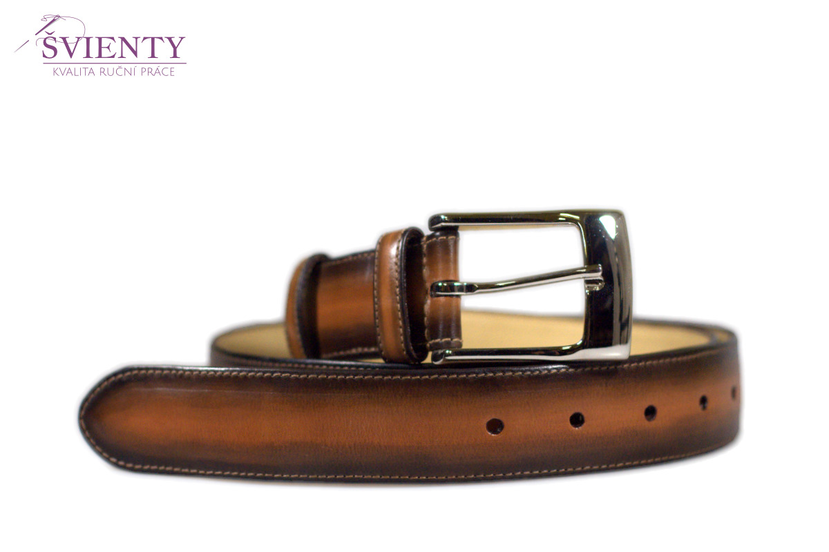 Společenský opasek z pštrosí kůže