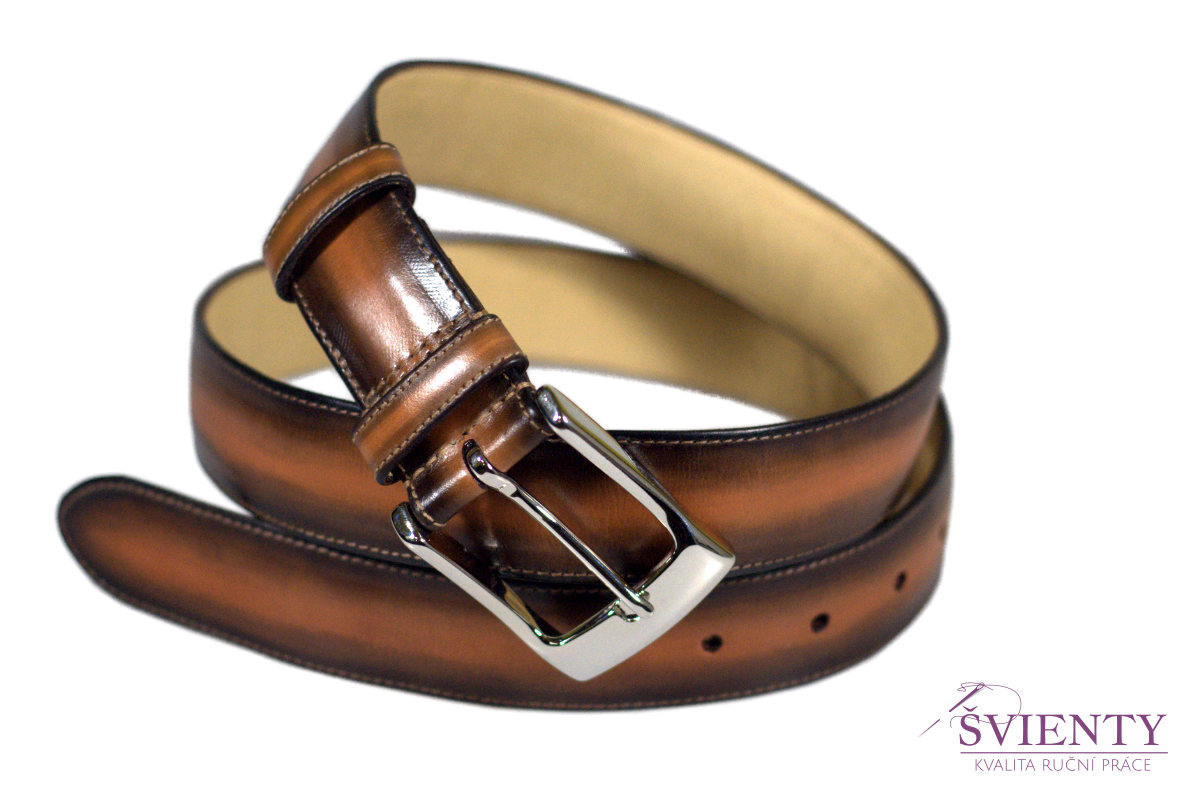 Společenský opasek z pštrosí kůže